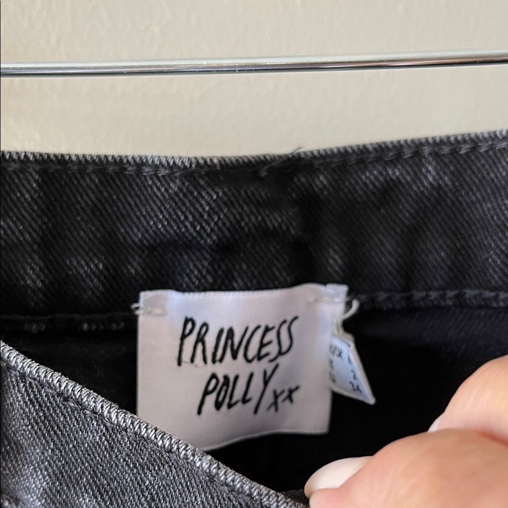 Princess Polly Black Straight Leg Jeans - Picture 2 of 5